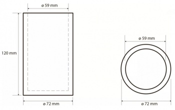 Стакан Bemeta Gamma 145611320 настольный, черный матовый - 1