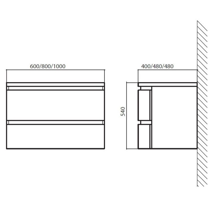Тумба под раковину BelBagno Prospero 100 зеленый матовый  BB1000DVC/MO - 2