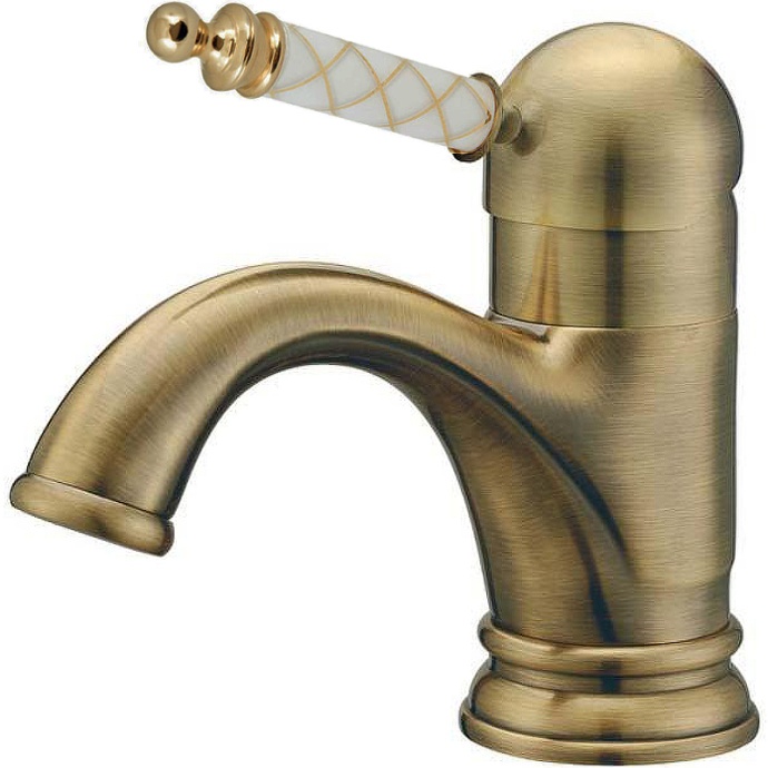 Смеситель для раковины Boheme Medici бронза с белым 301-MR-W - 0