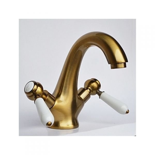 Смеситель для раковины Magliezza Bianco бронза  50107-br - 0