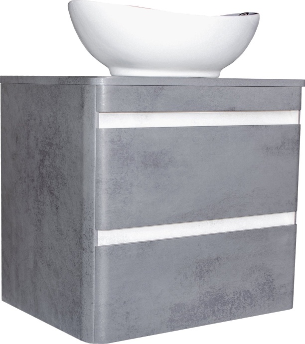 Тумба для комплекта Style Line Атлантика 80 Люкс Plus, подвесная, бетон темный СС-00002283 - 3