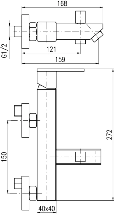 Смеситель для ванны с душем Rav Slezak Loira хром LR554.5 - 1