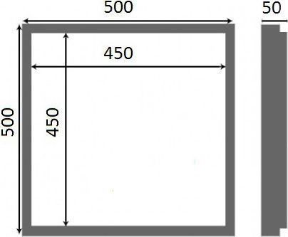 Люк настенный Люкер К 50x50 - 6