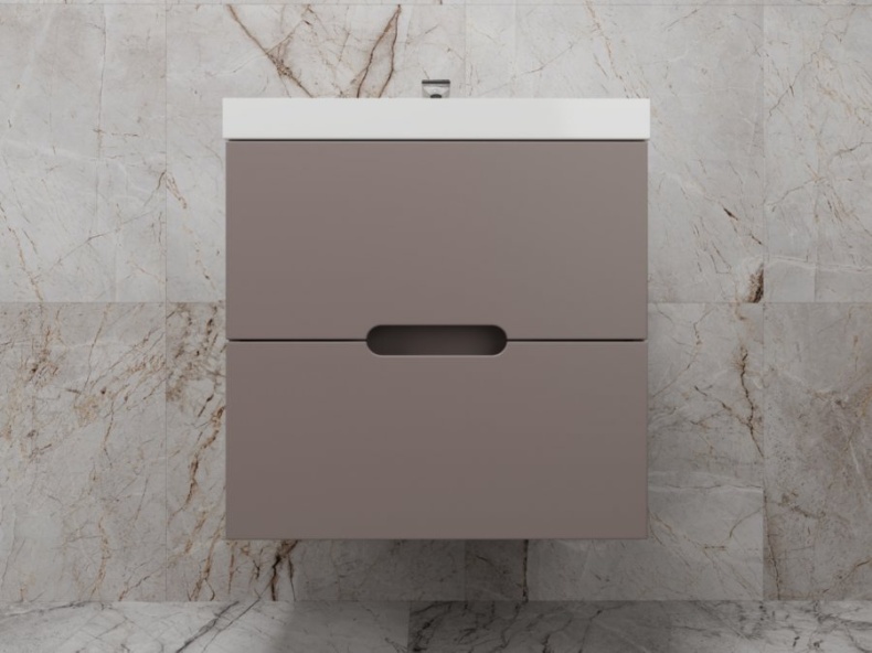 Тумба под раковину Style Line Матис 60 подвесная коричневый ЛС-00002296 - 0