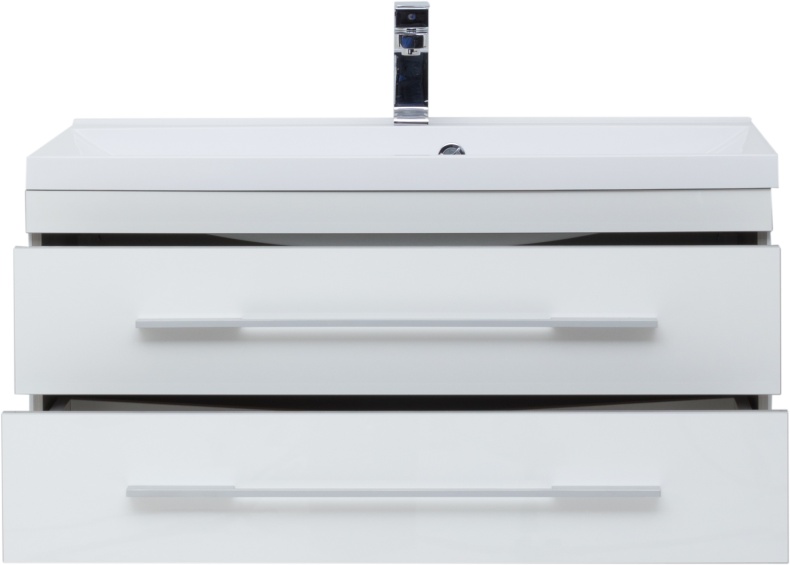 Тумба с раковиной Aquanet Верона 90 подвесная белая - 4