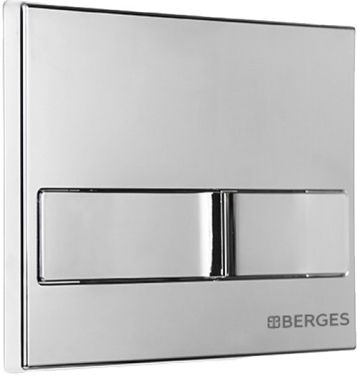 Кнопка смыва Berges Wasserhaus Novum L3 хром, глянец 040013 - 1