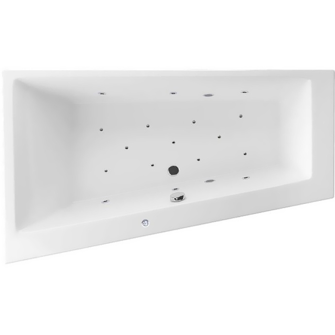 Акриловая ванна Excellent Sfera Slim 170х100 левая белая с гидромассажем WAEX.SFL17S.RELAX.CR - 0