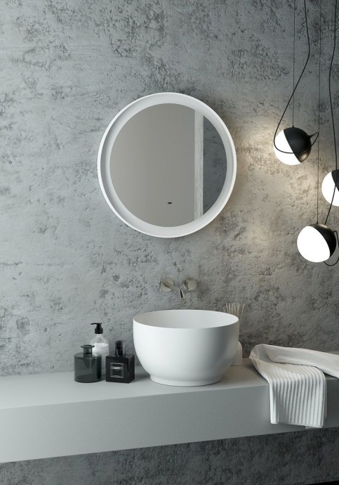 Зеркало с подсветкой ART&MAX Napoli AM-Nap-600-DS-F-White - 1