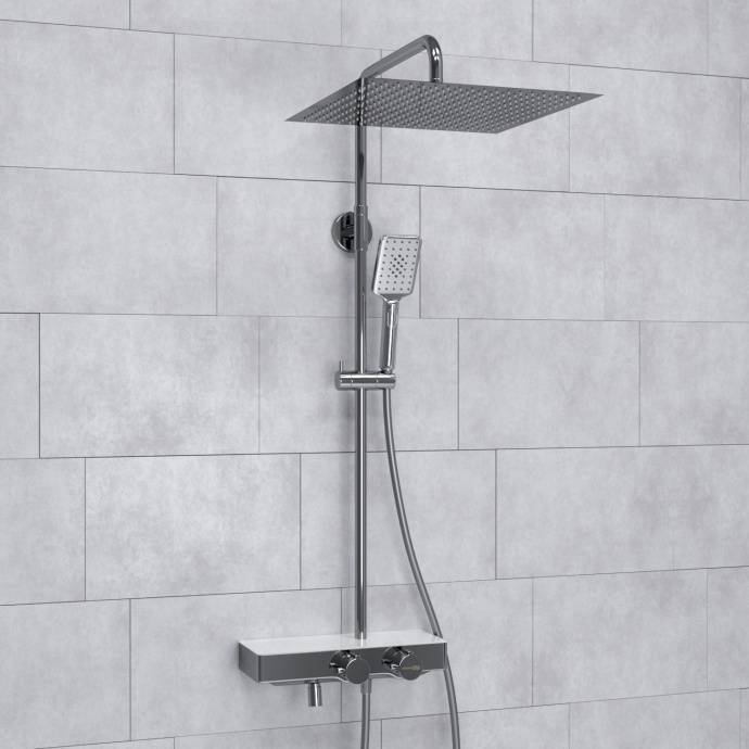 Душевая система WasserKraft 40 с термостатом хром - белый A113.119.126.CH Thermo - 1