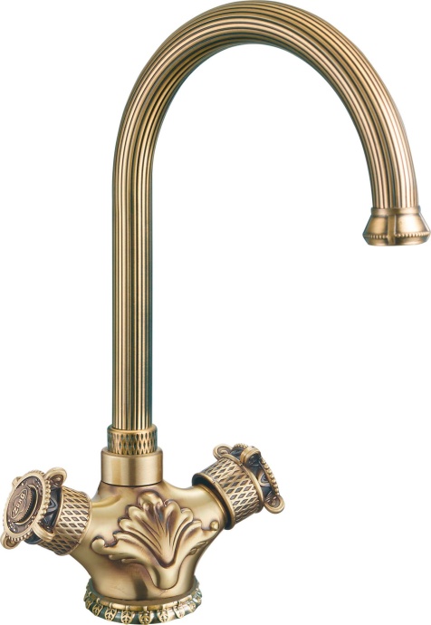 Смеситель Zorg Antic A 2005K-BR для кухонной мойки - 0