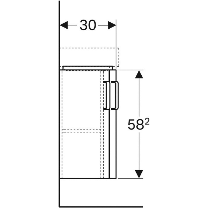 Тумба Renova Compact п/ угл умыв 45 бел мат/глян Geberit 862132000 - 2
