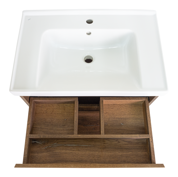 Dallas - 70 Тумба подвесная 2 ящ. ДСП (Дуб Галифакс) DAL-01070-074П - 3