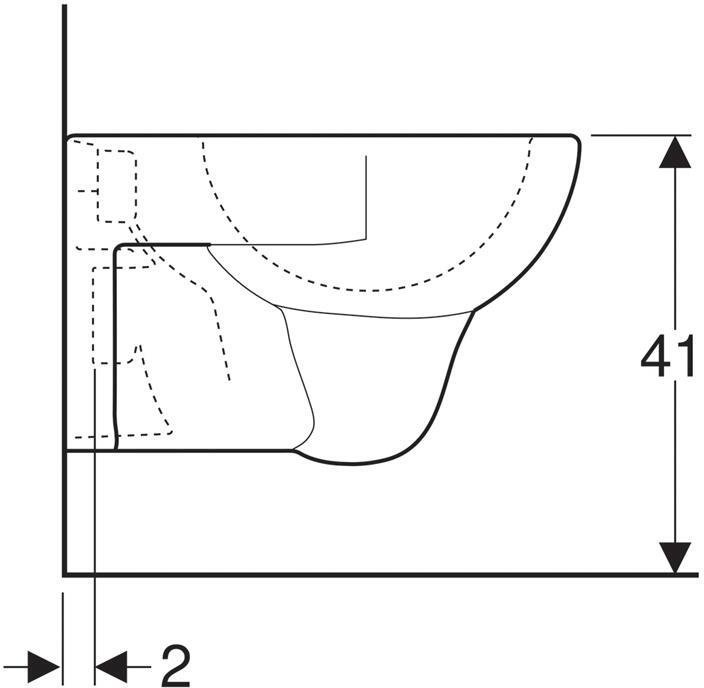 Чаша для подвесного унитаза Geberit Renova белый, без сиденья  203040000 - 5