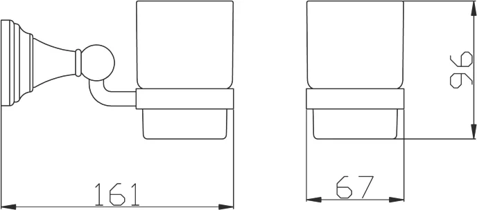 Стакан для зубных щеток Rav Slezak Morava белый глянцевый MKA0201B - 1
