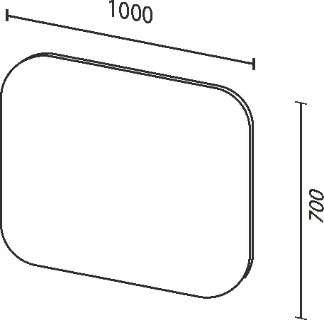 Зеркало Sanvit Асти 100 с подсветкой zasti100 - 1