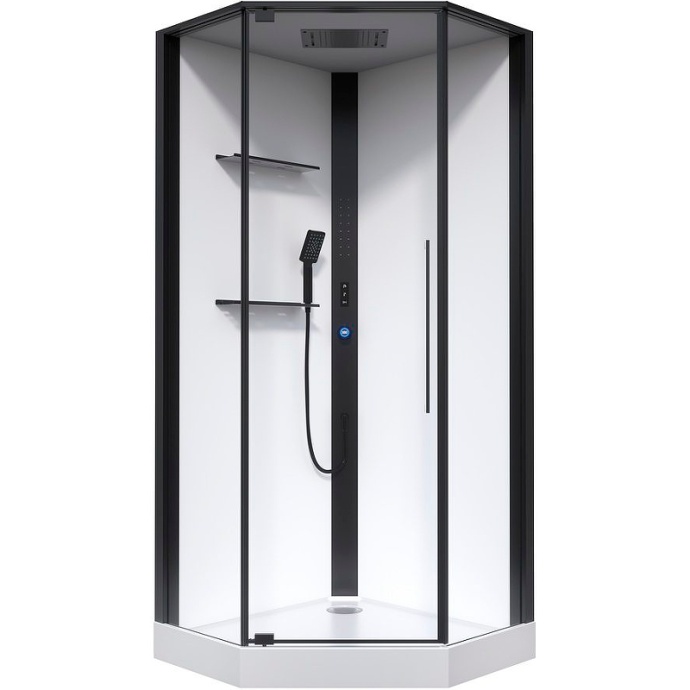 Душевая кабина Black&White Galaxy 100х100 черная с гидромассажем 8036000 - 0
