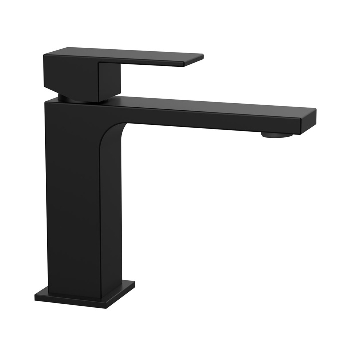 Смеситель для раковины Vincea Cube черный матовый VBF-1C01MB - 0
