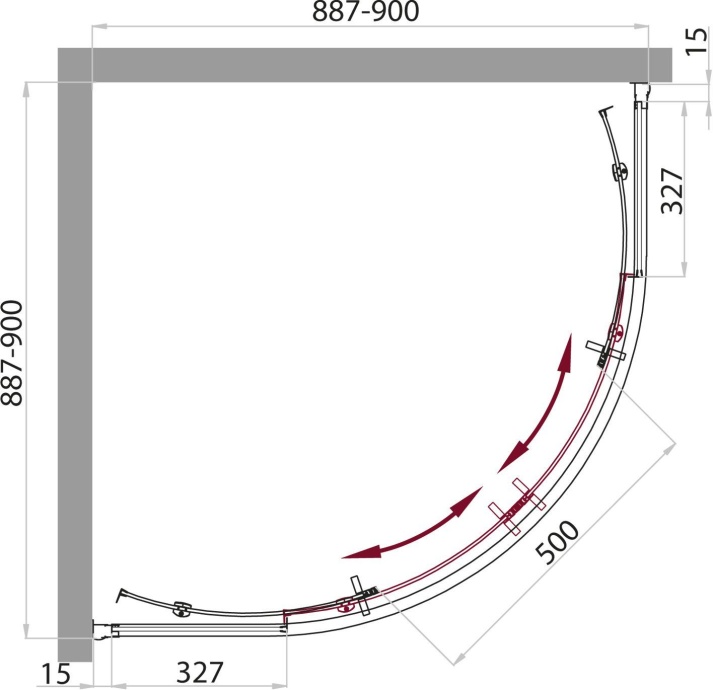 Душевая кабина BelBagno Uno Cab R 2 90 P Cr TOP UNO-CAB-R-2-90-P-Cr-TOP - 9