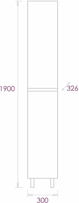 Шкаф-пенал Onika Милтон 30 напольный белый 403077 - 2