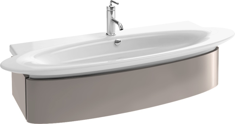 Мебель для ванной Jacob Delafon Presquile 130 серый титан, 1 ящик - 1