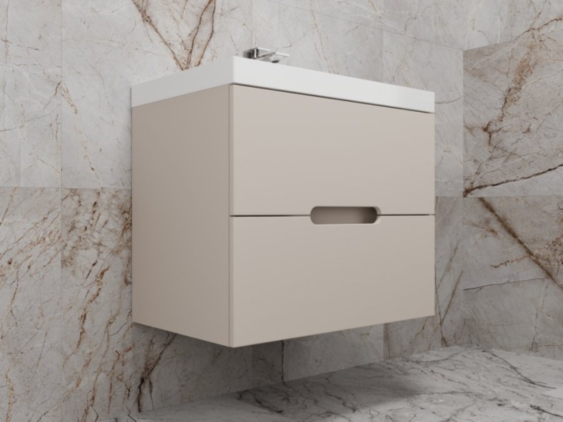 Тумба под раковину Style Line Матис 70 подвесная бежевый ЛС-00002309 - 1