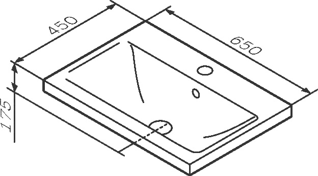 Мебельная раковина AM.PM X-Joy 65, белый глянец M85AWCC0652WG - 3