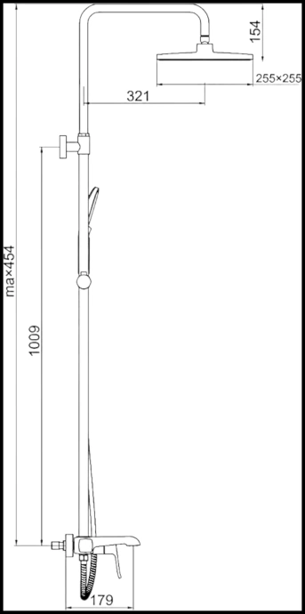 Душевая стойка Gappo хром G2450-8 - 1