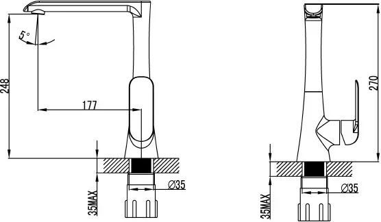 Смеситель Bien Due BE11006403 для кухонной мойки - 1