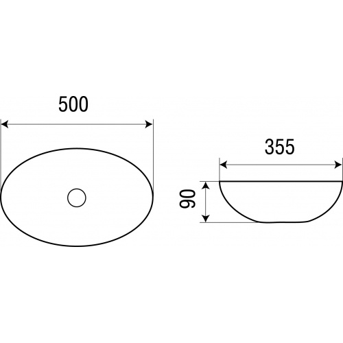 Раковина накладная Weltwasser WW ELBACH 10255 50 белый  10000003857 - 1