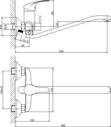 Смеситель Rossinka A универсальный A35-34 - 1