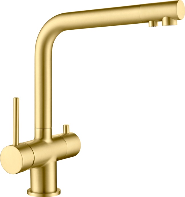 Смеситель для кухни с подключением фильтра Timo Saona 2396/17F золото матовое - 0