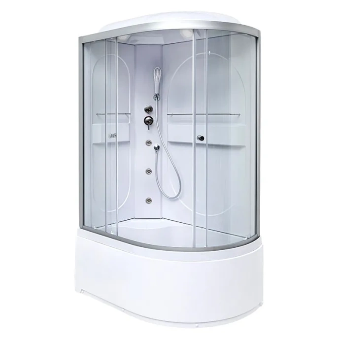 Душевая кабина Deto L 120х80 с гидромассажем, хром  L620LGM - 0