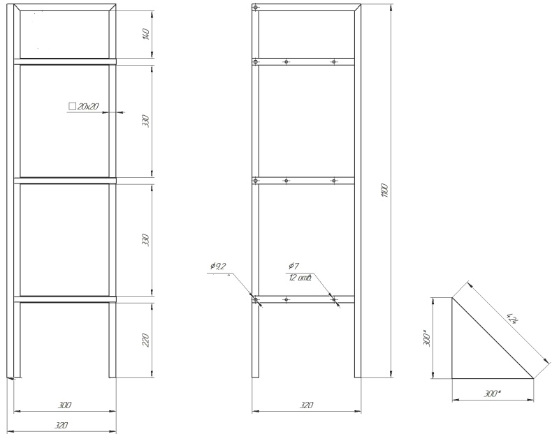 Шкаф-пенал DIWO Смоленск угловой С14144 - 4