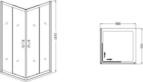 Душевой уголок Dolphin TN-206-J(4) 90x90 28912699-11 - 3