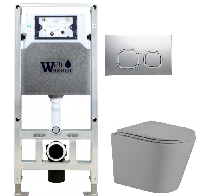 Комплект Weltwasser AMBERG 506 ST + SALZBACH 004 MT-GR + AMBERG RD-CR  10000006936 - 0