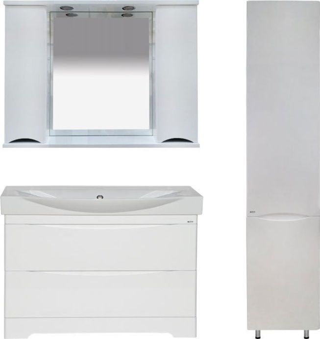 Шкаф-пенал Misty Элвис 35 R белый П-Элв-01035-011П - 1