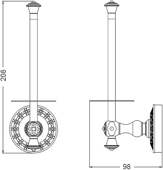 Держатель для запасных рулонов Zorg Antic AZR 09 SL - 1