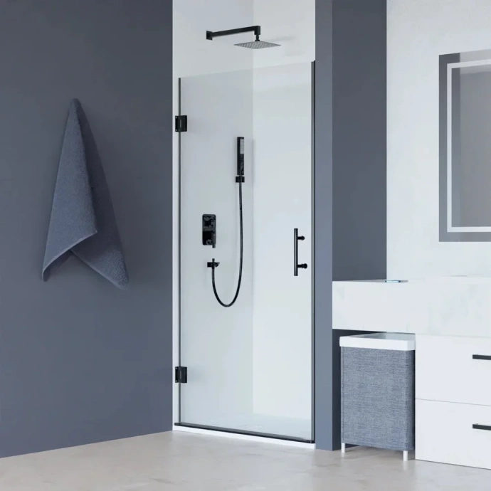 Душевая дверь RGW Hotel HO-011B 60х195 профиль черный стекло прозрачное 350601106-14 - 1