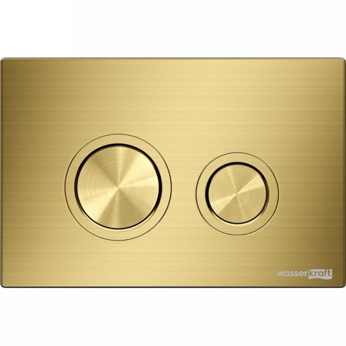 Смывной бачок скрытого монтажа Wasserkraft Aller кнопка смыва золото матовый 10TLT.031.ME.MG01 - 1