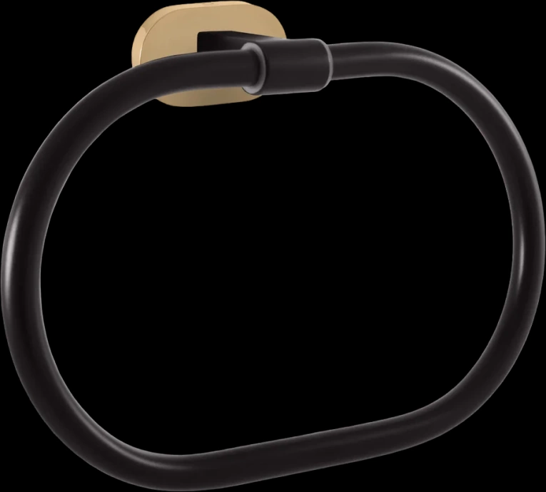 Полотенцедержатель Rav Slezak Yukon черный - золото YUA0104CMATZ - 0