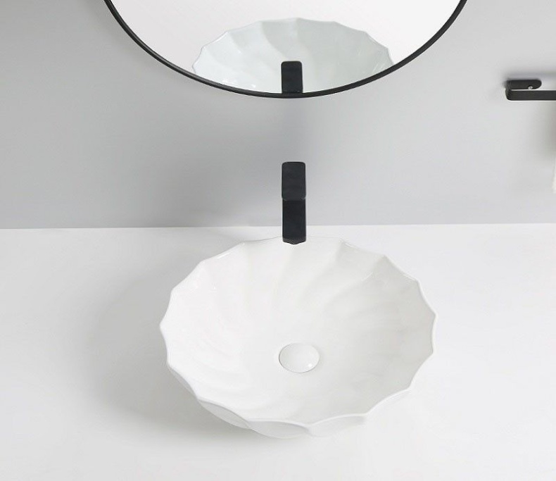 Раковина накладная CeramaLux N 45 см белый  9073 - 3