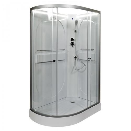 Душевая кабина Deto L 120х80 с подсветкой, хром  L602RNLED - 0