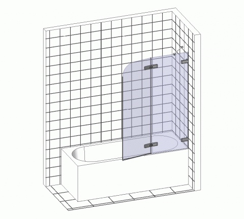 Шторки для ванной Ravak Chrome 99 см  7QRA0U00Z1 - 2