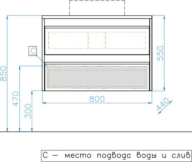 Тумба для комплекта Style Line Монако 80 Plus, осина белая ЛС-00000634 - 4