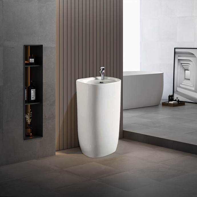 Раковина напольная Vincea 50 белый VBS-2P202 - 0