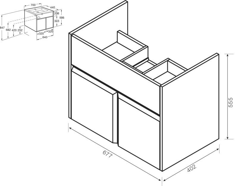 Тумба для комплекта Roca UP 70 белая ZRU9303011 - 5