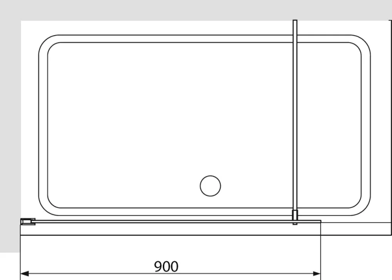 Душевая перегородка RGW Walk In WA-10G 90х195 профиль золото стекло прозрачное 02101009-16 - 2