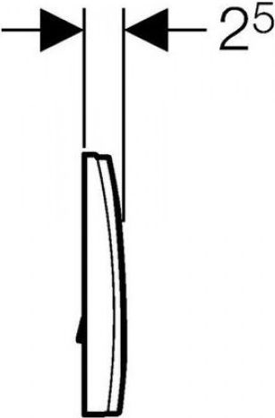 Кнопка смыва Geberit Delta 11 115.120.46.1 хром матовый - 2