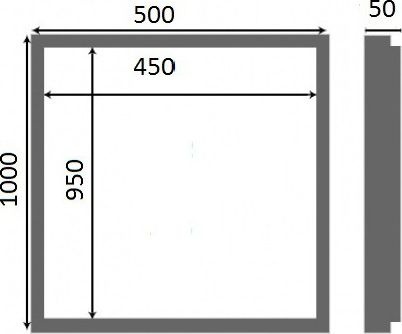 Люк настенный Люкер К  100x50 К 100x50 - 9