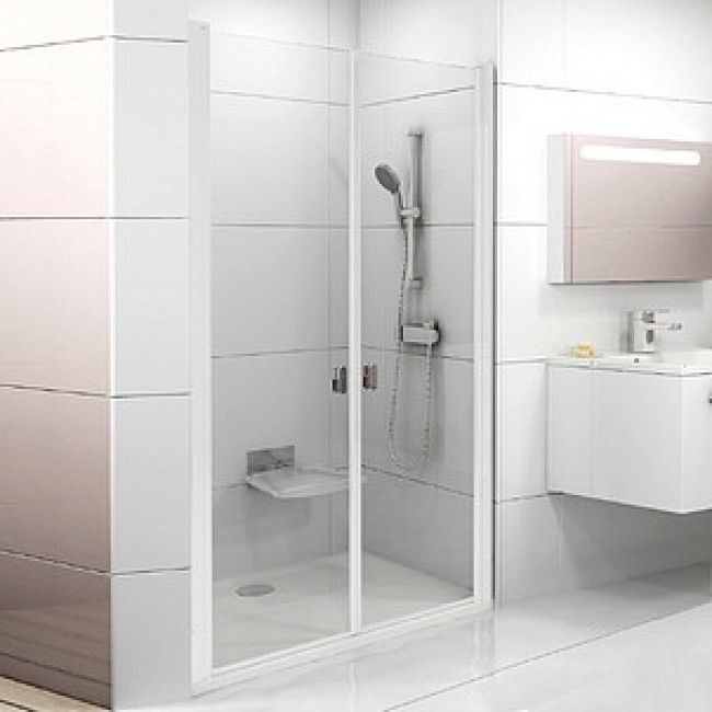 Душевая дверь в нишу Ravak CSD2-100 Transparent, профиль белый 0QVAC100Z1 - 0